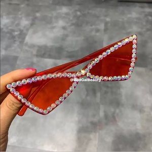 Red “RiRi” sunglasses